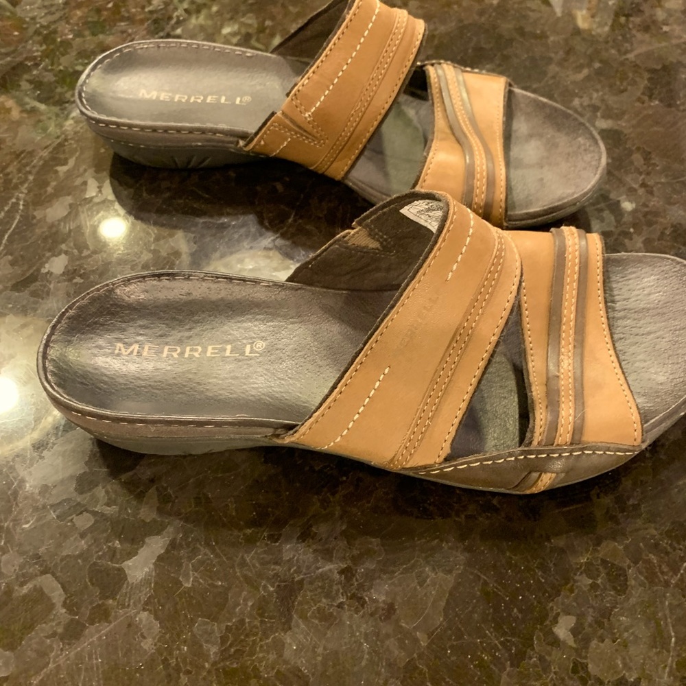 Merrill leather sandals, size 8